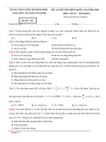 De thi thu THPT quoc gia mon ly  co loi giai hay