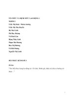 Điều kiện lao động  tổ chức và định mức lao động 1