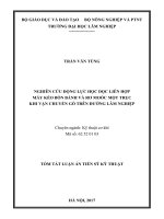 Nghiên cứu động lực học dọc liên hợp máy kéo bốn bánh và rơ moóc một trục khi vận chuyển gỗ trên đường lâm nghiệp tt 