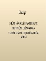 NHỮNG VẤN ĐỀ LÝ LUẬN CHUNG VỀ THỊ TRƯỜNG CHỨNG KHOÁN VÀ PHÁP LUẬT VỀ THỊ TRƯỜNG CHỨNG KHOÁN