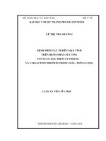 Bệnh phổi tắc nghẽn mạn tính trên bệnh nhân suy tim: tần suất, đặc điểm cytokine và CReactive Protein trong máu, tiên lượng