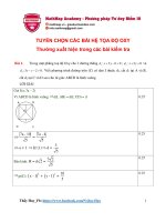 25 bài Oxy có giải thường xuất hiện trong đề thi