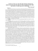 ĐÁNH GIÁ CÔNG tác THU hồi, bồi THƯỜNG, hỗ TRỢ GIẢI PHÓNG mặt BẰNG KHI THU hồi đất NÔNG NGHIỆP để THỰC HIỆN một sỗ dự án TRÊN địa bàn TP THÁI BÌNH