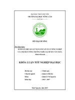 Đánh giá hiệu quả sử dụng đất sản xuất nông nghiệp tại thị trấn nông trường nghĩa lộ, huyện văn chấn, tỉnh yên bái 