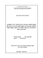 Nghiên cứu, tính toán lắp đặt thiết bị bù để nâng cao ổn định điện áp cho hệ thống điện 500kv khu vực miền trung giai đoạn năm 2025