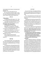 Nghiên cứu hiệu quả giảm đau sau mổ của gây tê đám rối thần kinh thắt lưng dưới hướng dẫn của siêu âm trong các phẫu thuật chi dưới (tt) 