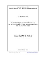 Phát triển dịch vụ ngân hàng bán lẻ tại ngân hàng TMCP công thương việt nam, chi nhánh vĩnh phúc ( Luận văn thạc sĩ)