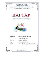 BAI TAP TIN HOC UNG DUNG - HUYNH TU HIEU K31