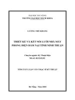 Thiết kế và kết nối lưới nhà máy phong điện đàm nại tĩnh ninh thuận