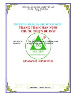 Thuyết minh dự án Trang trại Chăn nuôi Huyện Bù Đốp tỉnh Bình Phước 0918755356