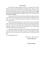 Đánh giá hiệu quả sử dụng đất nông lâm nghiệp tại thị trấn Tân Yên, huyện Hàm Yên, tỉnh Tuyên Quang