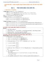 Trac nghiem toan 12 chu de ham so  trắc nghiệm chủ đề hàm số oon thi THPT quốc gia