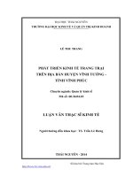 Phát triển kinh tế trang trại trên địa bàn huyện vĩnh tường, tỉnh vĩnh phúc ( Luận văn thạc sĩ)