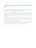 Tài liệu tự học lập trình PHP từ cơ bản tới nâng cao