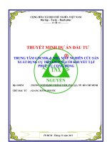 Thuyết minh dự án Sản xuất dụng cụ giúp người khuyết tật 0918755356