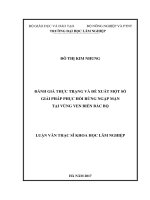Đánh giá thực trạng và đề xuất một số giải pháp phục hồi rừng ngập mặn tại vùng ven biển bắc bộ 