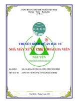 Thuyết minh dự án Nhà máy xử lý chất thải Gia Viễn  Ninh Bình 0918755356