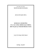 Đánh giá ảnh hưởng của các công trình giao thông đến ngập lụt thành phố đà nẵng