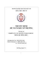 nghien cuu cac nguyen ly bao ve ro le trong he thong dien