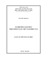 Xã hội hóa giáo dục theo pháp luật Việt Nam hiện nay (Luận án tiến sĩ)