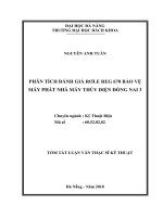 Phân tích đánh gia role reg 670 bảo vệ máy phát nhà máy thủy điện đồng nai 3