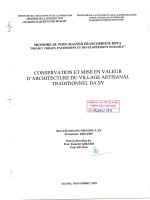 Conservation et mise en valeur darchitecture du village artisanal traditionnel da sy (tt) 