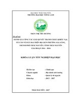 Đánh giá công tác giải quyết tranh chấp, khiếu nại, tố cáo về đất đai trên địa bàn phường Gia Sàng  thành phố Thái Nguyên  tỉnh Thái Nguyên giai đoạn 2014  2016 (Khóa luận tốt nghiệp)