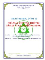 Thuyết minh dự án Nhà máy chế tạo gạch không nung  Bình Dương 0918755356