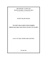 Tổ chức hoạt động trải nghiệm trong dạy học giải toán có lời văn ở lớp 5