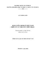 Đào uyên minh ở việt nam – nhìn từ lý thuyết tiếp nhận 