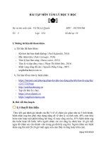 BÀI TẬP MÔN TÂM LÝ HỌC Y HỌC 1.0