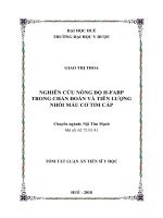 Nghiên cứu nồng độ H-FABP trong chẩn đoán và tiên lượng nhồi máu cơ tim cấp (TT)