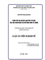 Phân tích và dự báo lạm phát cơ bản của Việt Nam bằng các mô hình kinh tế lượng