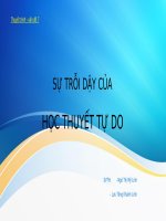 Lịch sử các Học thyết kinh tế  Sự trỗi dậy của học thuyết tự do từ Keynes