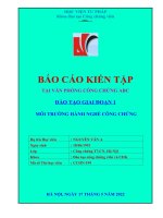 Mẫu Báo cáo kiến tập môi trường hành nghề công chứng tại Văn phòng công chứng