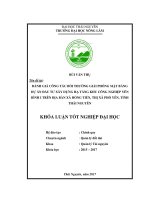 Đánh giá công tác bồi thường giải phóng mặt bằng dự án đầu tư xây dựng hạ tầng Khu công nghiệp Yên Bình I trên địa bàn xã Hồng Tiến, thị xã Phổ Yên, tỉnh Thái Nguyên (Khóa luận tốt nghiệp)
