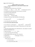 THÔNG TIN CÁN BỘ QUẢN LÝ GIÁO VIÊN NHÂN VIÊN TRUNG HỌC CƠ SỞ