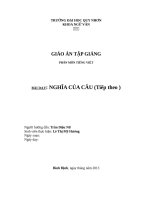 giáo án Nghĩa của câu  tiết 2