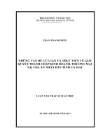 Những vấn đề lý luận và thực tiễn về giải quyết tranh chấp kinh doanh, thương mại tại tòa án nhân dân tỉnh cà mau 