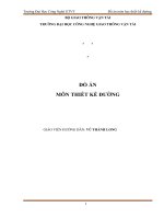 Thiết kế tuyến đường đi qua địa phận  thôn đức sơn ,thị xã ninh hòa, tỉnh  khánh hoà