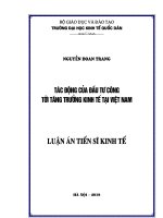 Tác động của đầu tư công tới tăng trưởng kinh tế tại Việt Nam