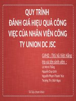 Quy trinh danh gia hieu qua cong viec nhan vien