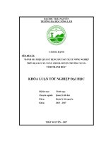 Đánh giá hiệu quả sử dụng đất sản xuất nông nghiệp trên địa bàn xã Xuân Chinh, huyện Thường Xuân, tỉnh Thanh Hóa (Khóa luận tốt nghiệp)