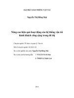 Nâng cao hiệu quả hoạt động của hệ thống vận tải hành khách công cộng trong đô thị ( Luận văn thạc sĩ)
