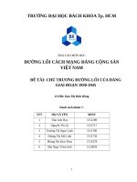 CHỦ TRƯƠNG ĐƯỜNG LỐI CỦA ĐẢNG GIAI ĐOẠN 19301945