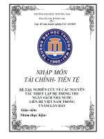 Nghiên Cứu về các nguyên tắc hệ thống thu ngân sách . Liên hệ thực trạng Việt Nam trong 5 năm gần đây
