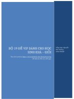 Tập đề VIP thi THPT QG 2018 môn Toán dành cho HS khá giỏi