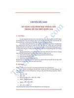 Kĩ năng giải hình học Oxy trong đề thi THPT Quốc Gia