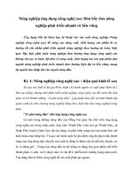 Nông nghiệp ứng dụng công nghệ cao Đòn bẩy đưa nông nghiệp phát triển nhanh và bền vững