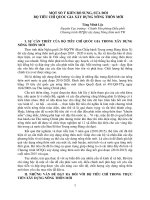 MỘT SỐ Ý KIẾN BỔ SUNG, SỬA ĐỔI BỘ TIÊU CHÍ QUỐC GIA XÂY DỰNG NÔNG THÔN MỚI - Tăng Minh Lộc